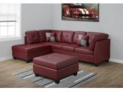 OTTOMAN RED BONDED LEATHER