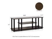 Furinno 12250R1DBR BK Turn N Tube No Tools 3 Tier Entertainment TV Stands
