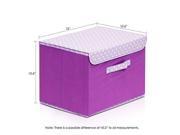 Furinno 2NW13203PP Non Woven Fabric Soft Storage Organizer with Lid Set of 2 Purple