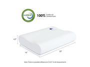 Furinno FUR1526254 Healthy Sleep Contour Memory Foam Pillow CertiPUR US Certified 5 Year Warranty STANDARD