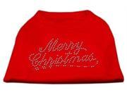 Mirage Pet Products 52 25 07 MDRD Merry Christmas Rhinestone Shirt Red M 12