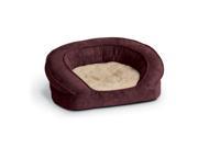 K H Pet Products KH4407 Deluxe Ortho Bolster Sleeper Small Eggplant Paw 20 in. x 16 in. x 8 in.