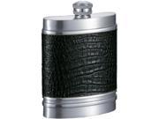 Visol Jase Handcrafted in USA Black Leather on Pewter Flask 6 oz