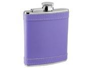 Visol Lave Lavender Leather Stainless Steel Liquor Flask 6 ounce