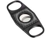 Visol Nexus Black Cigar Cutter with Carbon Fiber Pattern