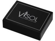 Visol Wallet Black Leatherette 6oz Liquor Flask with Engraving Plate