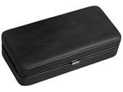 Visol Executive Black Leather Cigar Case With Cutter Holds 3 Cigars