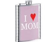 Visol Mother s Day I Love Mom Pink Leather Flask