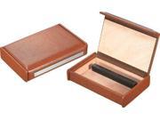 Visol Russell Brown Leather Travel Cigar Humidor Holds 7 Cigars