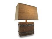 WOOD TABLE LAMP 23 H 16 W