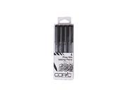 Copic Multiliner Black Inking Pens 4 Piece Fine Set [BLACK] COPIC