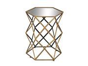 MTL MIRROR ACCENT TABLE 20 W 25 H