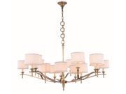 Segovia Collection 15 Light Burnished Brass Finish Chandelier