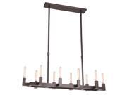 Corsica Collection 10 Light Bronze Finish Chandelier