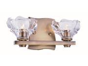 Terpin Collection 2 Light Light Antique Brass Finish Wall Sconce Vanity