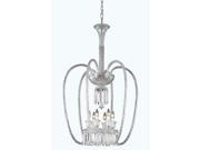 8906 Majestic Collection Hanging Fixture D27in H40in Lt 6 Chrome Finish Elegant Cut Crystal Clear
