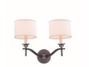Segovia Collection 2 Light Bronze Finish Wall Sconce