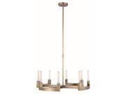 Corsica Collection 8 Light Burnished Brass Finish Chandelier