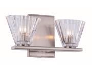 Oslo Collection 2 Light Burnished Nickel Finish Wall Sconce Vanity