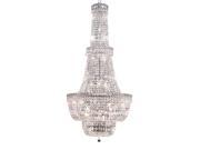 2528 Tranquil Collection Large Hanging Fixture D28in H56in Lt 34 Chrome Finish Royal Cut Crystals