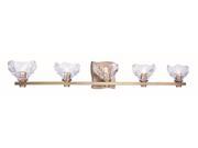 Terpin Collection 5 Light Light Antique Brass Finish Wall Sconce Vanity