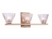 Oslo Collection 3 Light Light Antique Brass Finish Wall Sconce Vanity