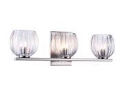 Monticello Collection 3 Light Burnished Nickel Finish Wall Sconce Vanity