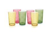 Creative Bath 24 oz. Etched Tumblers in Assorted Colors Set of 6