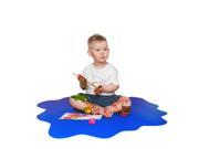 Floortex Multi Purpose High Chair Play Mat. Gripper back for use on carpets. Caribbean Blue. 40 x 40 max