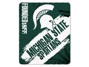 Michigan State Spartans NCAA Light Weight Fleace Blanket Paint Series 50inx60in