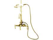 TW24 2 Handle Claw Foot Tub Faucet with Hand Shower in Polished Brass