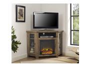 48 Corner Fireplace TV Stand Barnwood