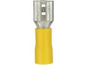 Install Bay Non Insulated Female Quick Disconnect 100 pack Yellow; 12 10 gauge; .250