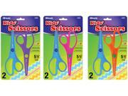 BAZIC 5 1 2 Fluorescent Safety Scissors 2 Pack Case Pack 24