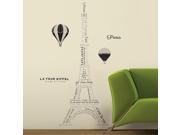 Eiffel Tower Neutral Peel and Stick Giant Wall Decals