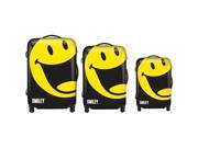 Happy 3 Piece Hardside Luggage Black