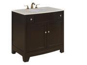 36 Single Bathroom Vanity set in Dark brown