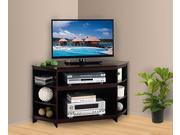 Pilaster Designs 45 Wood Corner TV Stand Entertainment Center With Shelves Cherry Finish
