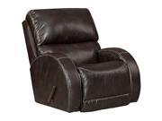 Contemporary Ty Brown Leather Rocker Recliner [WA 4990 620 GG]