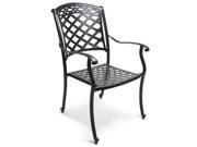12994 The ComfortCare Cast Aluminum Dining Armchair Set of 2 Chairs