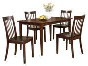 Pilaster Designs 5 PC. Set Cherry Solid Pine Wood Dining Room Kitchen Table 4 Chairs