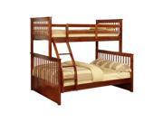 Pilaster Designs Walnut Finish Wood Twin Over Full Size Convertible Bunk Bed