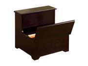 Pilaster Designs Cherry Finish Wood Bedroom Bed Storage Step Stool