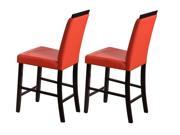 Pilaster Designs Counter Height 24 Parsons Dining Chairs Set of 2 Red