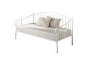 Pilaster Designs White Metal Twin Size Day Bed Daybed Metal Frame