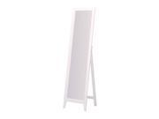 Pilaster Designs White Finish Solid Wood Frame Floor Mirror