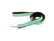 Emerald Green Houndstooth Nylon Dog Leash 6 Foot