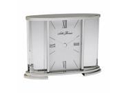 Seth Thomas Silver Glass Carriage Table Clock