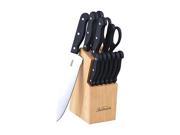 Sunbeam Westmont 13 Piece Cutlery Set Stainless Steel Blades W Block Scissors