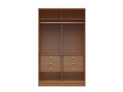 Chelsea 1.0 54.33 inch Wide He She Wardrobe with 6 Drawers in Maple Cream